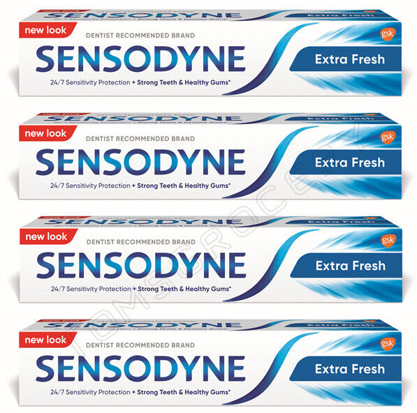 4 SENSODYNE EXTRA FRESH Sensitivity Protection Daily Toothpaste 75ml