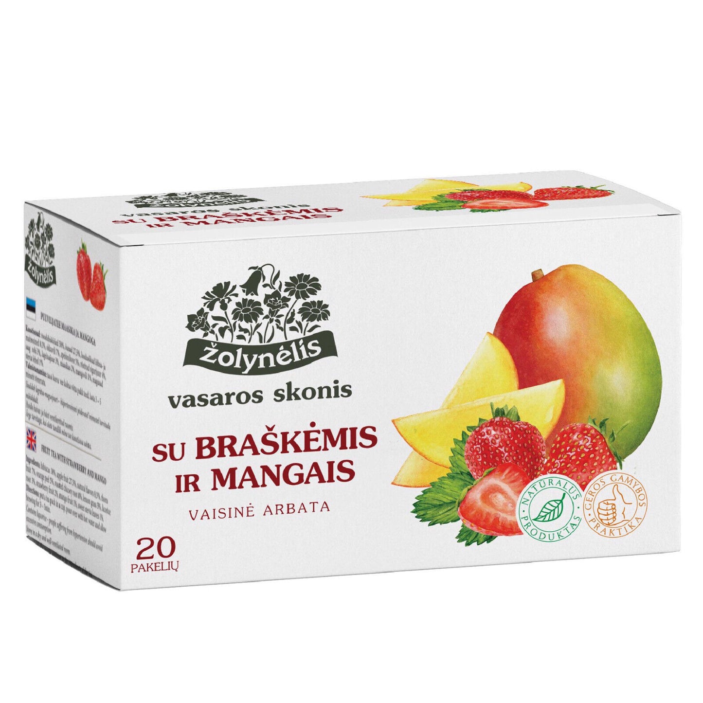 4 NATURAL STRAWBERRY & MANGO Flavor Herbal Infusion Fruit Tea Boxes Zolynelis