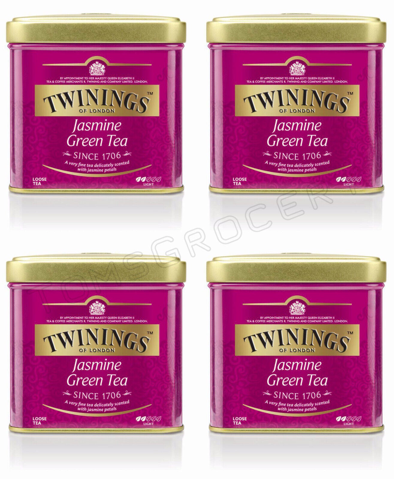 4 TWININGS JASMINE GREEN TEA Loose Leaf Tea Tin 100g 3.5oz