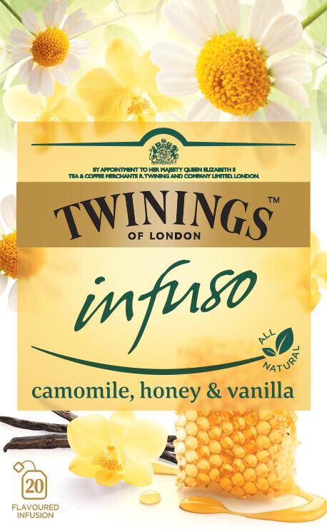4 TWININGS CAMOMILE HONEY & VANILLA Natural Tea Infusion (80 servings)