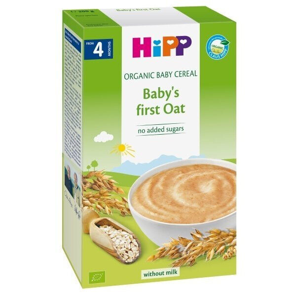 5 HIPP ORGANIC Oat Baby Cereal from 4 Months Without Milk Sugar Free 200g 7oz