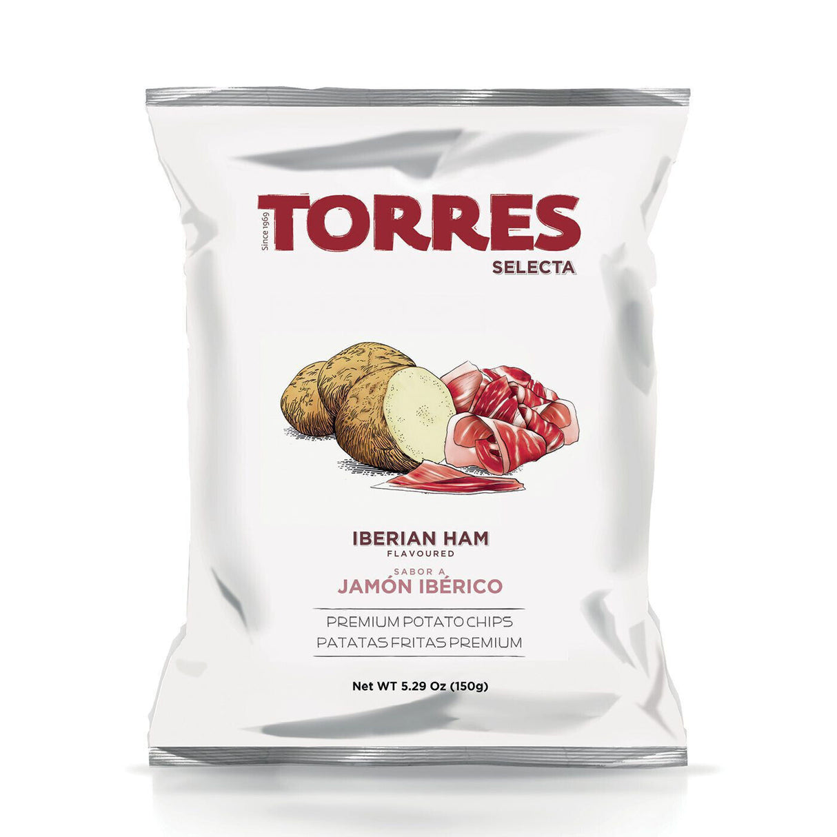 TORRES IBERIAN HAM Flavor Premium Potato Chips European Snacks 150g 5.29oz