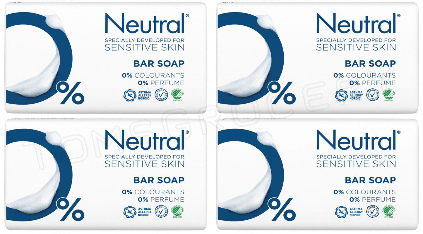 4 NEUTRAL 0% Specially Developed Bar Soap for SENSITIVE SKIN Allergy Certified