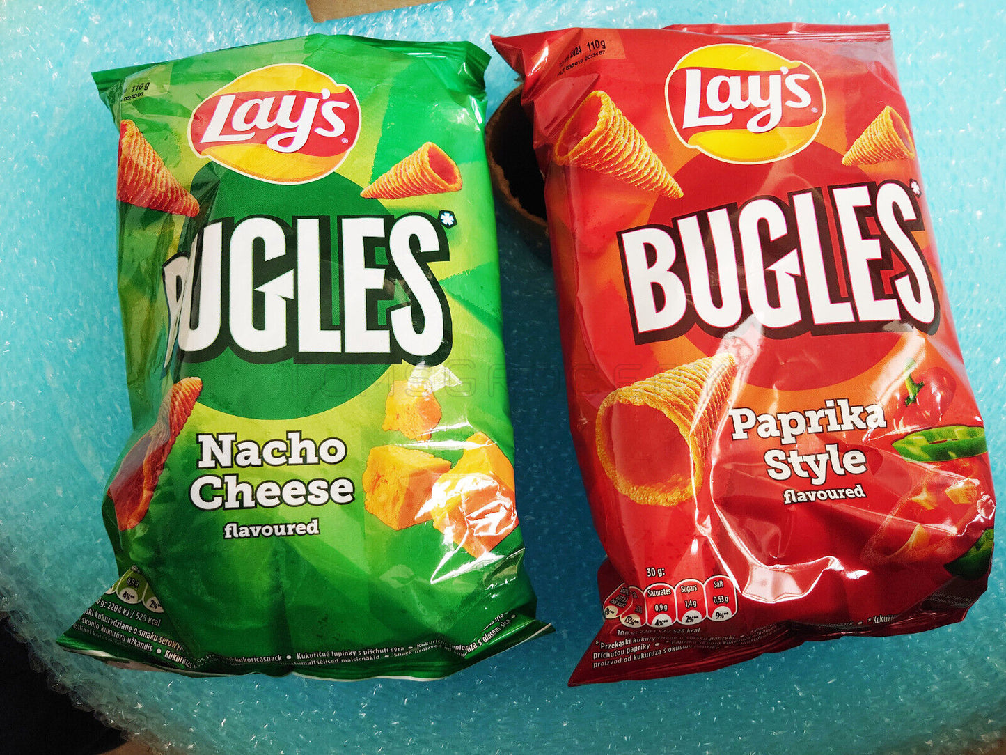 LAYS Barbecue Ribs & Creamy Forest Mushroom Flavor Chips Snacks Bundle 2 x 130g