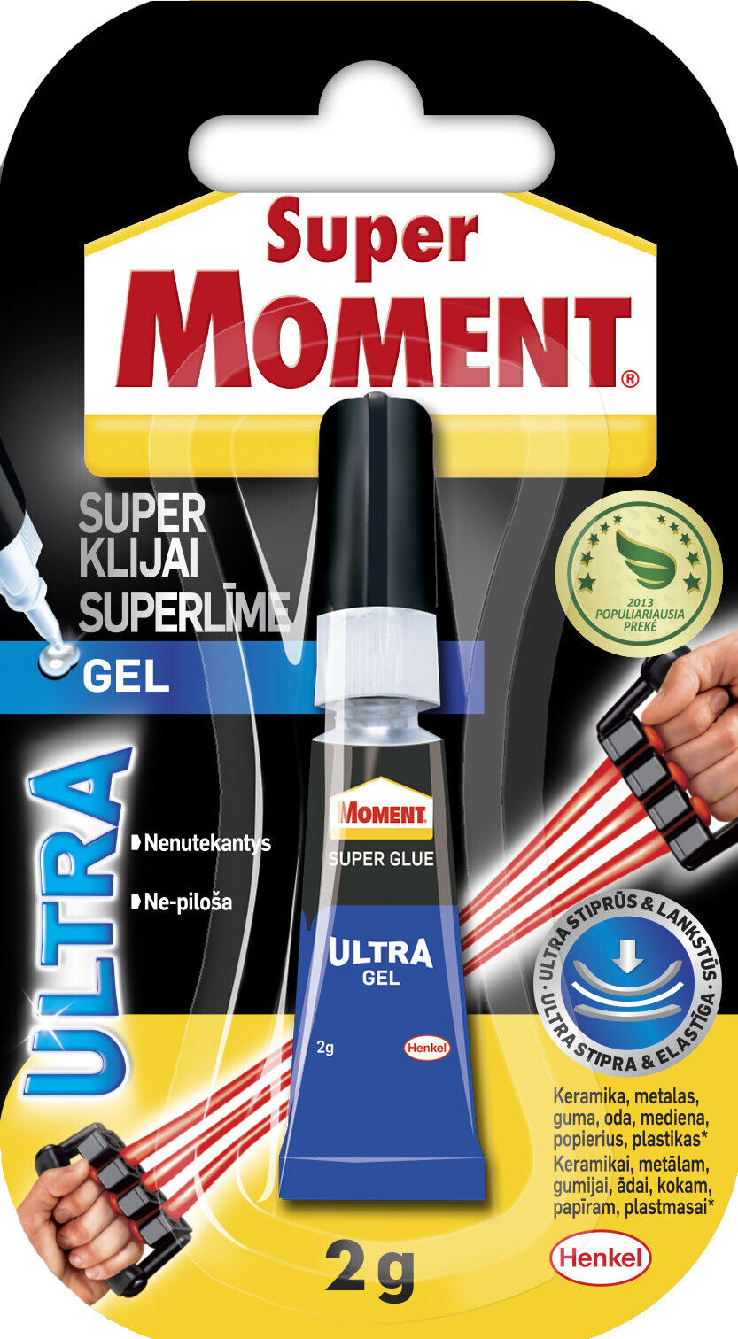 6 SUPER MOMENT ULTRA GEL Flexible Waterproof Super Glue Strong Instant Adhesive