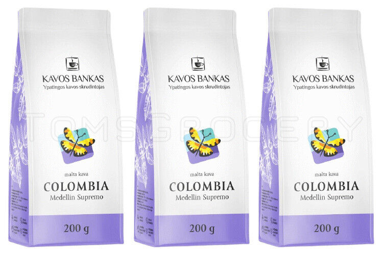 3 COLOMBIA Medellin Supremo Ground Coffee 200g 7oz