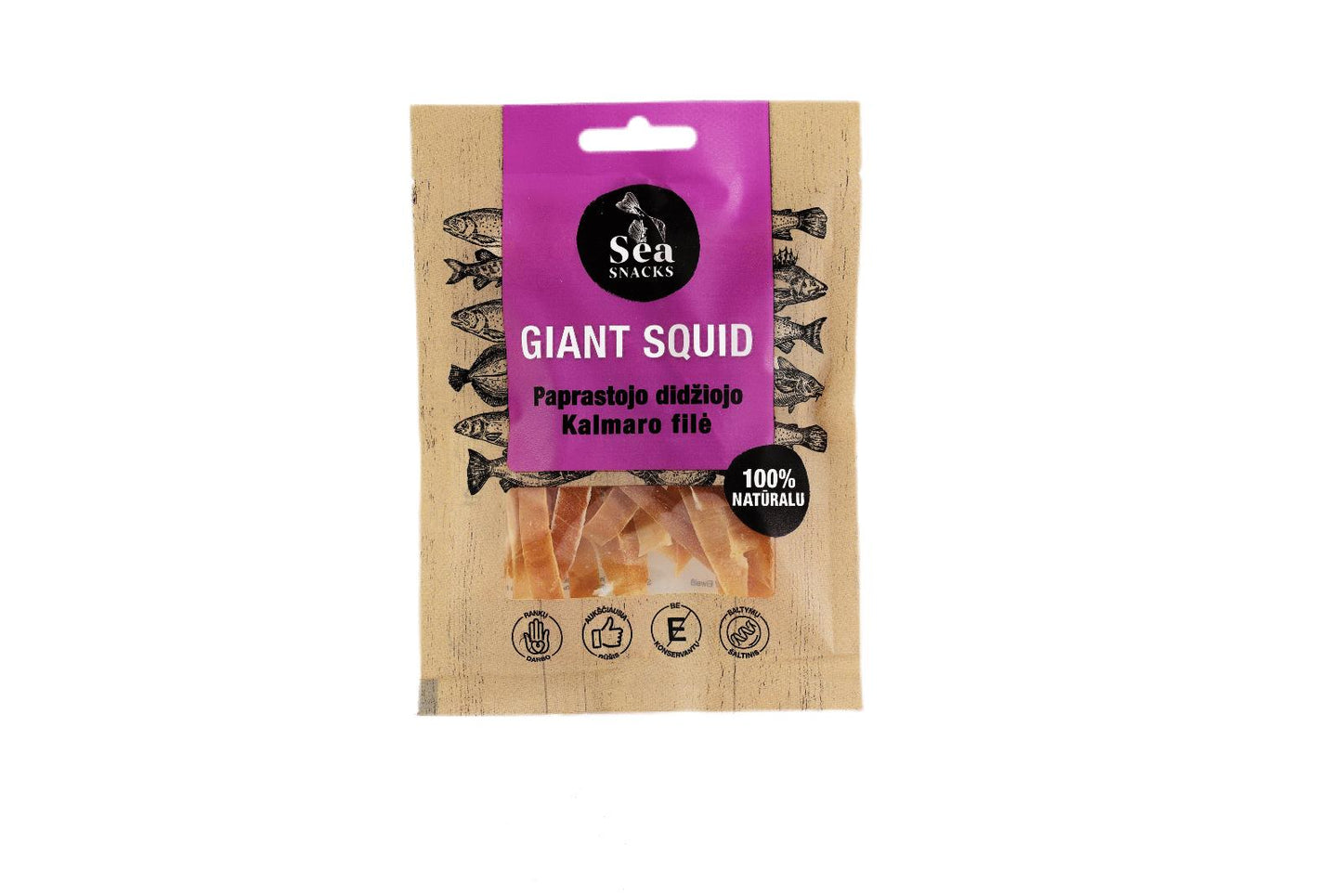 2 SEA SNACKS GIANT SQUID Natural Dried Fish Beer Snack 30g 1.05oz
