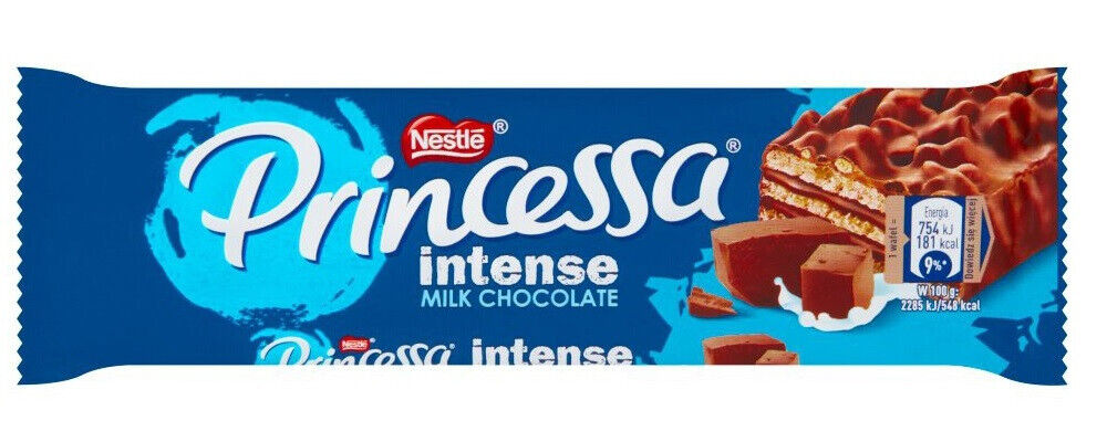 10 PRINCESSA INTENSE Milk Chocolate Flavor Wafers European Sweets 30.5g 1.07oz