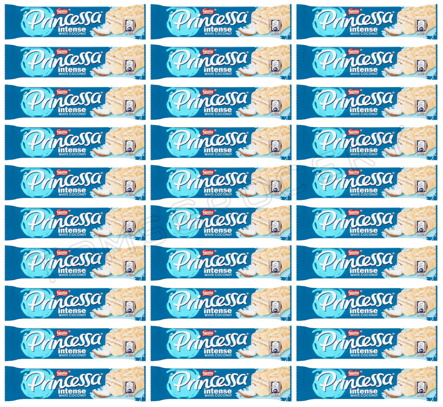30 PRINCESSA INTENSE Coconut Flavor Wafers European Sweets Snacks 30.5g 1.07oz