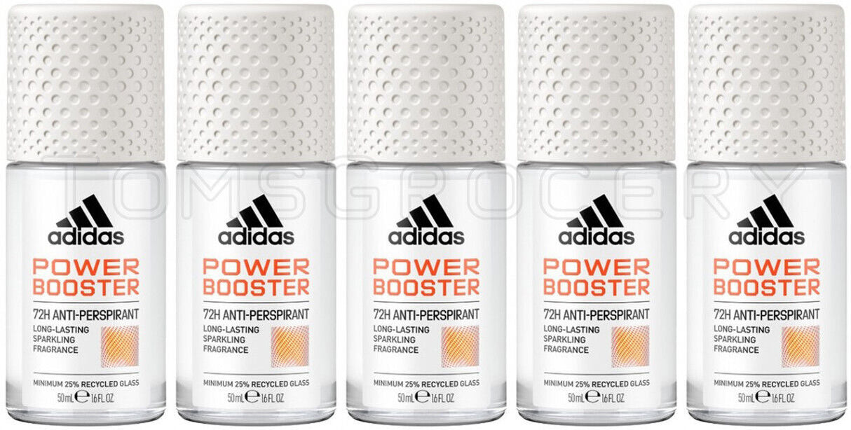 5 ADIDAS POWER BOOSTER 72H Protection Antiperspirant Roll On Deodorant 50ml