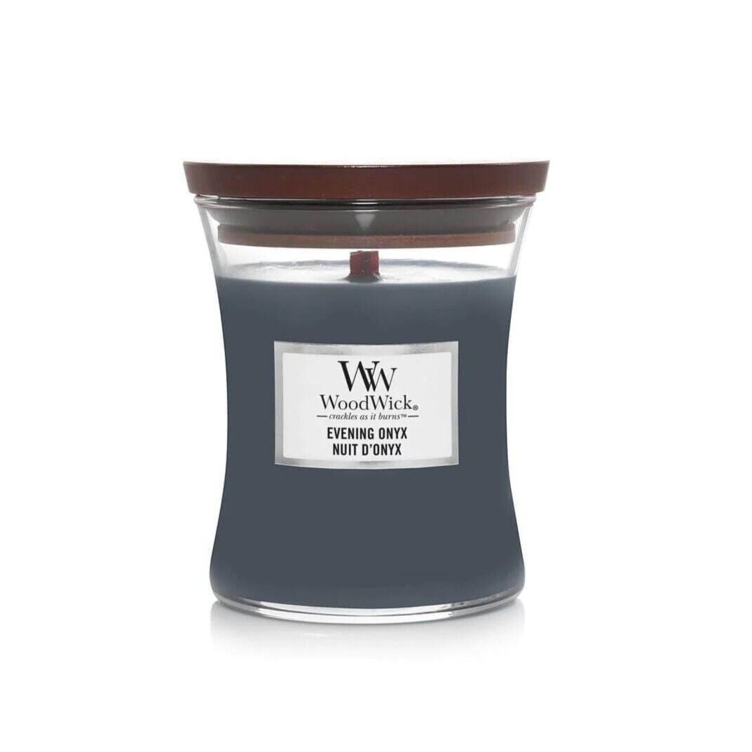WOODWICK EVENING ONYX Scented Hourglass Candle 85g 3oz