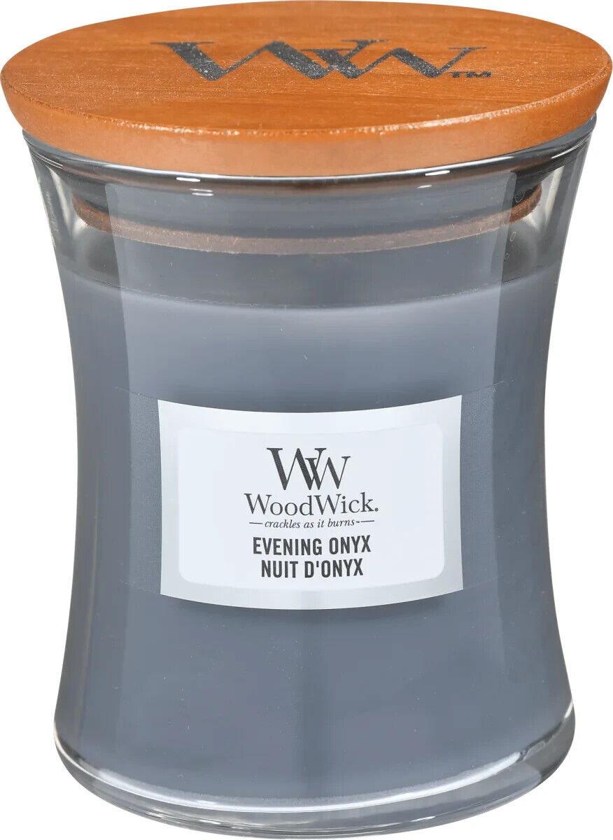 WOODWICK EVENING ONYX Scented Hourglass Candle 85g 3oz