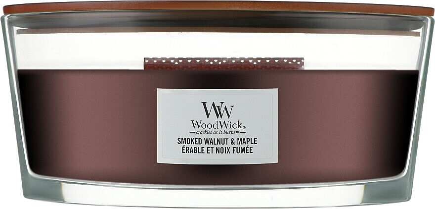 WOODWICK SMOKED WALNUT & MAPLE Scented Ellipse Jar Candle 453g 16oz