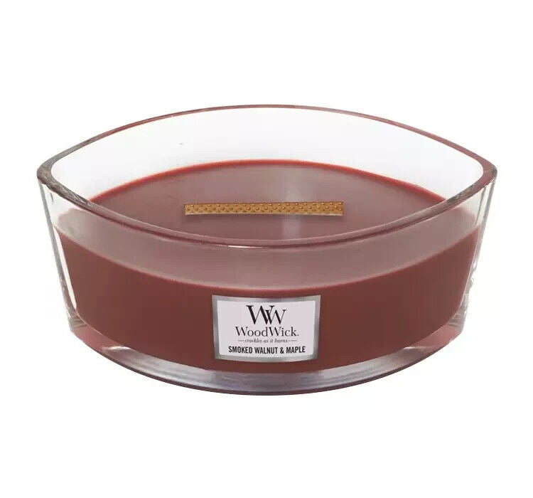 WOODWICK SMOKED WALNUT & MAPLE Scented Ellipse Jar Candle 453g 16oz