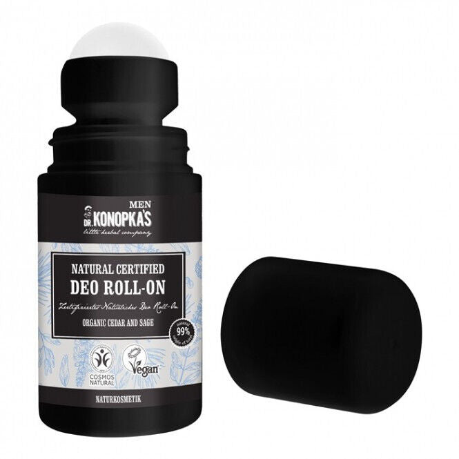 3 DR KONOPKAS MEN Natural Certified Cedar & Sage Antiperspirant Roll On Deo 50ml