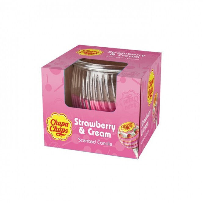 CHUPA CHUPS STRAWBERRY & CREAM Scented Candle 85g 3oz