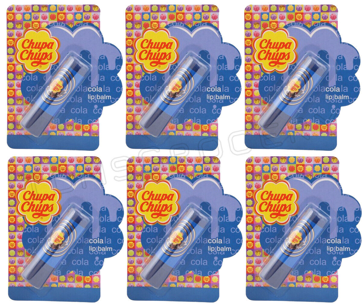 6 CHUPA CHUPS Cola Flavor Lip Balm Sticks