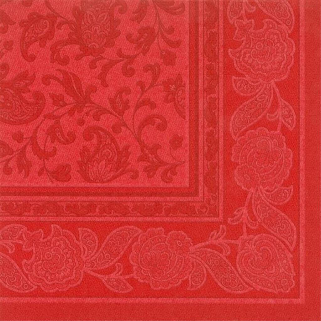 Napkins ROYAL Collection 1/4 Fold RED Ornaments 40 x 40cm 15.75 x 15.75in