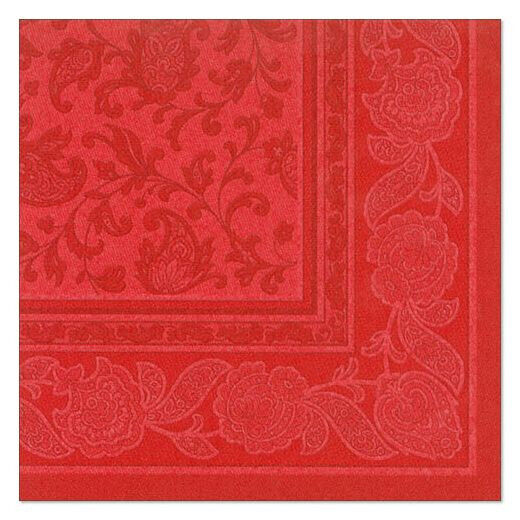 Napkins ROYAL Collection 1/4 Fold RED Ornaments 40 x 40cm 15.75 x 15.75in