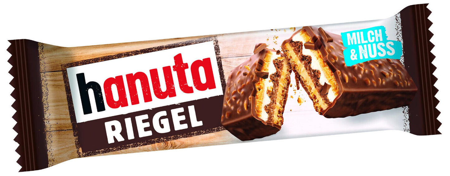 10 HANUTA RIEGEL Crispy Milk Chocolate Wafers with Nuts European Snacks Treats