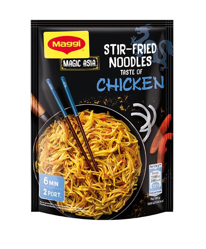 3 MAGGI ASIA CHICKEN Flavor Stir-Fried Instant Noodles 121g 4.2oz