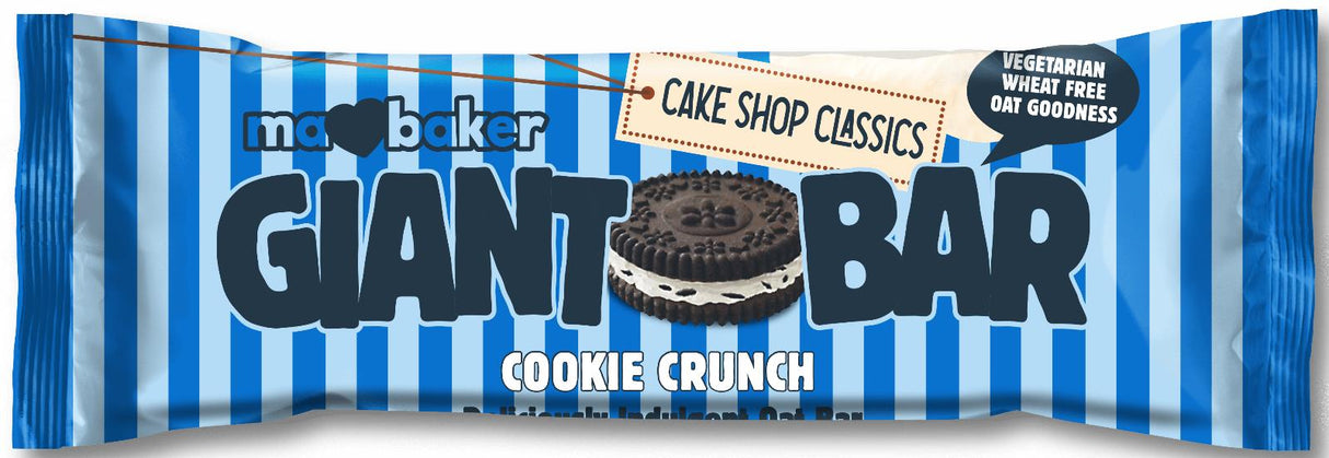 4 MA BAKER GIANT BAR Cookie Crunch Flavor Cereal Bars 100g 3.5oz