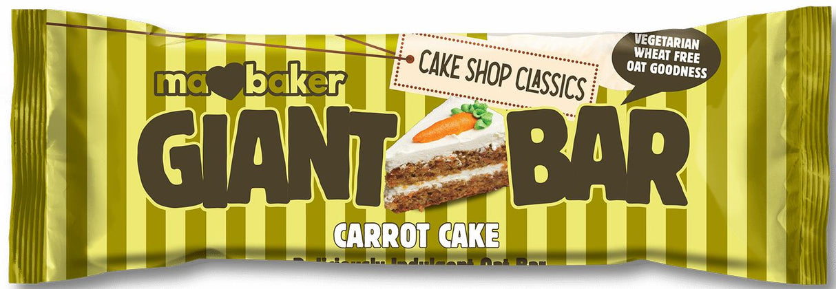 4 MA BAKER GIANT BAR Carrot Cake Flavor Cereal Bars 100g 3.5oz