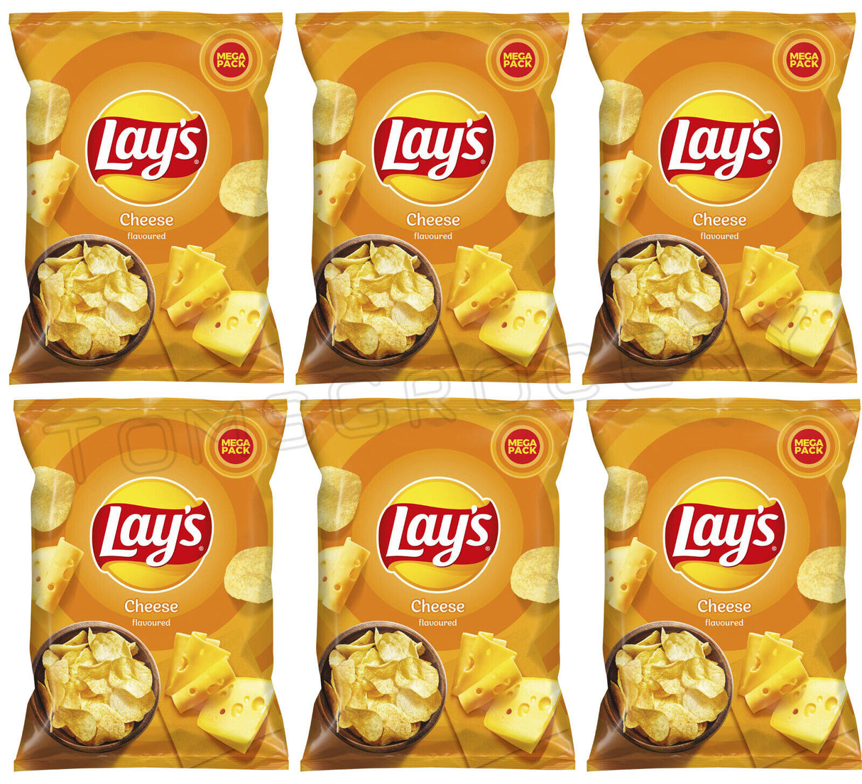 6 LAYS CHEESE Flavor Potato Chips Snacks 200g 7.05oz