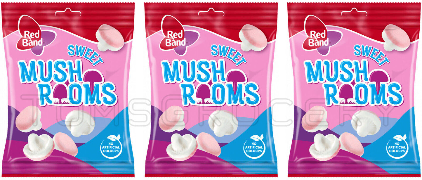 3 RED BAND SWEET MUSHROOMS Gummi Candy Snacks Sweets Gummies 100g 3.5oz