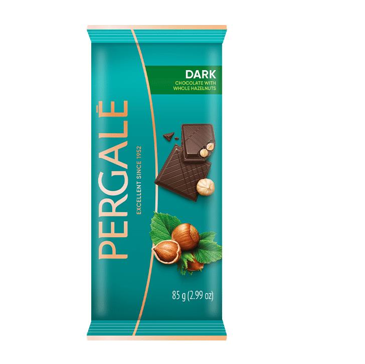 16 PERGALE DARK CHOCOLATE Bars with Whole Hazelnuts 85g 3oz