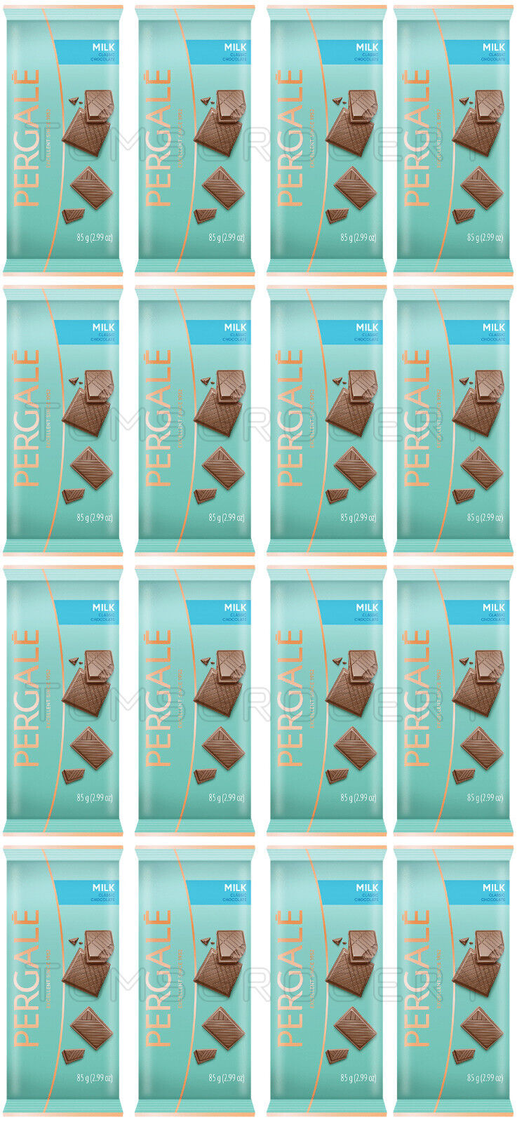 16 PERGALE CLASSIC MILK CHOCOLATE Bars 85g 3oz
