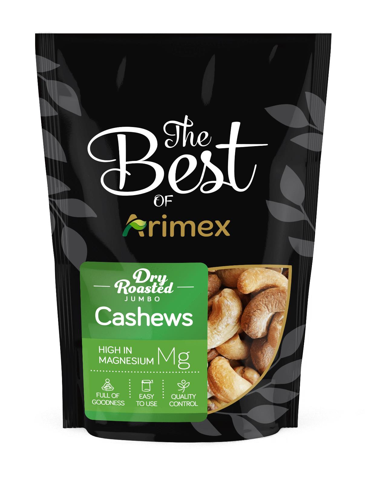 THE BEST OF ARIMEX Dry Roasted Jumbo Cashews 140g