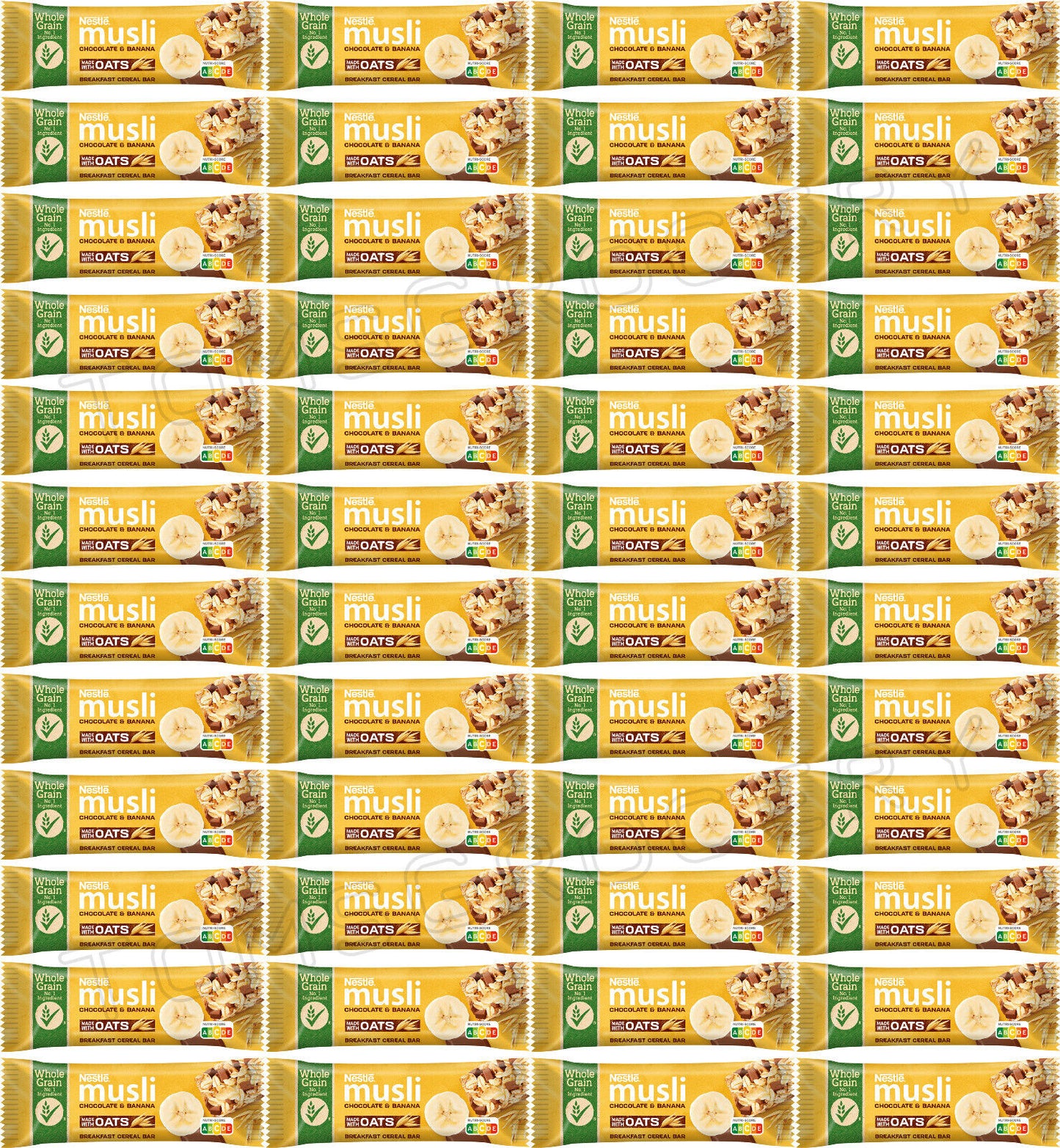 48 NESTLE MUSLI Chocolate & Banana Wholegrain Healthy Breakfast Cereal Bars 35g