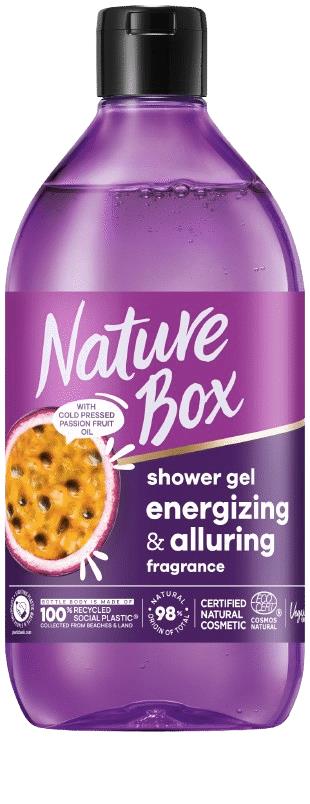 3 NATURE BOX Energizing & Alluring Natural Shower Gel with Passion Fruit 385ml