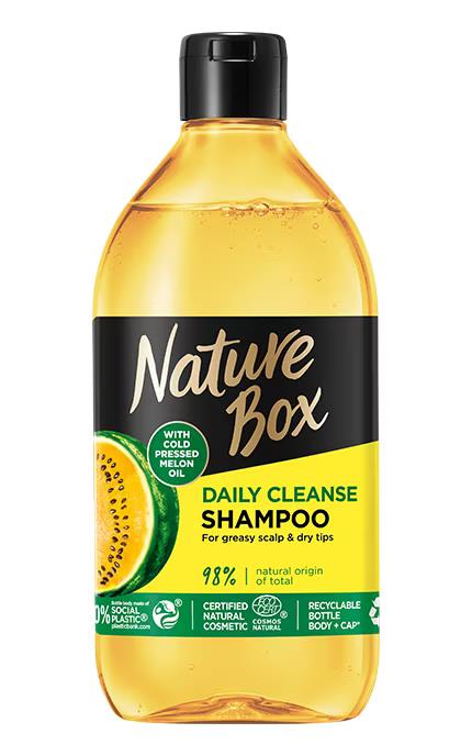 3 NATURE BOX Daily Cleanse Natural Shampoo with Melon Oil 385ml