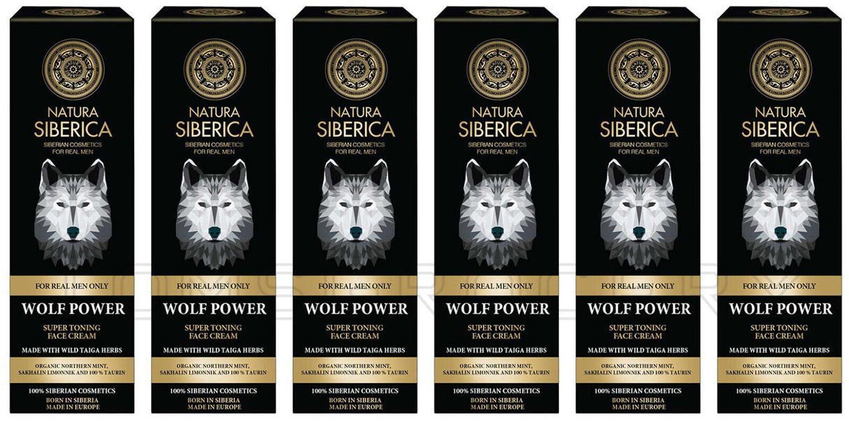 6 NATURA SIBERICA MEN WOLF POWER Super Toning Face Cream Taiga Herbs 50ml
