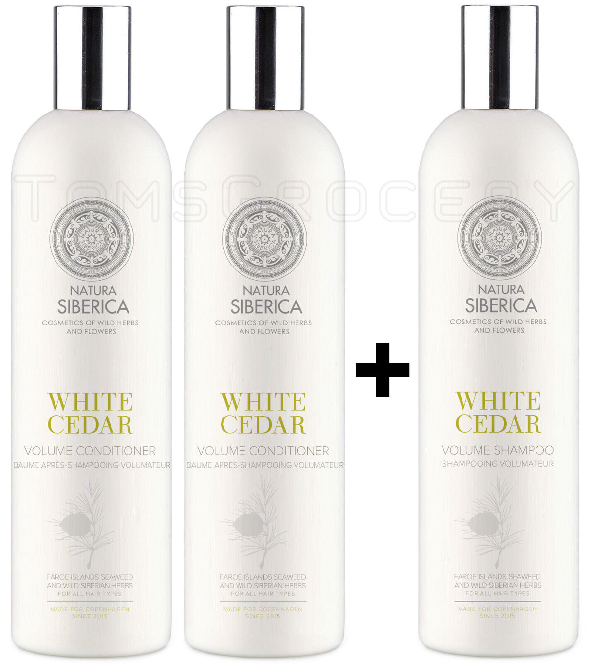 NATURA SIBERICA WHITE CEDAR Volume Conditioner + Shampoo Set For All Hair Types