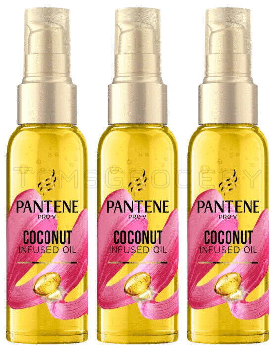 3 PANTENE PRO-V COCONUT Infused Revitalizing Hair Oil 100ml 3.38fl oz