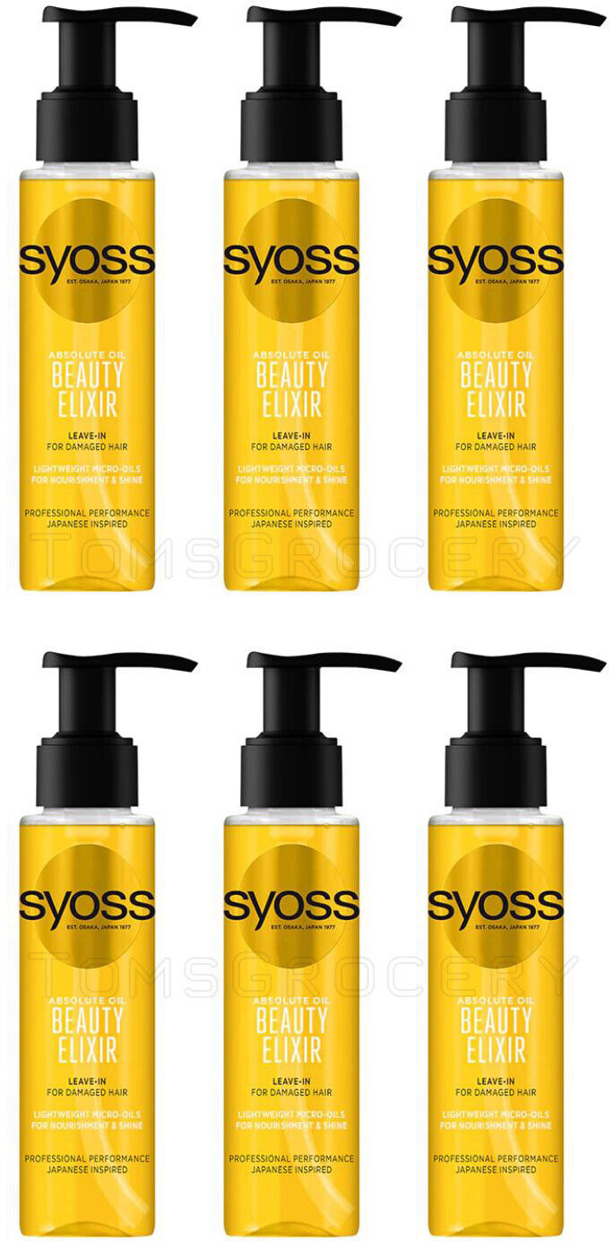 6 SYOSS ABSOLUTE OIL BEAUTY ELIXIR Lightweight Oil For Damaged Hair 100ml