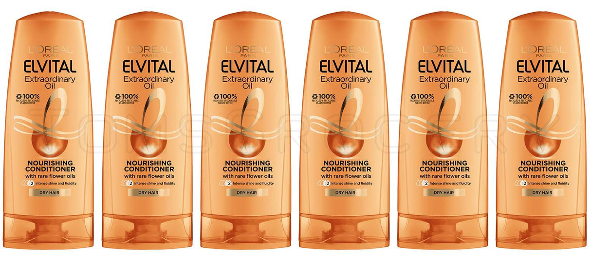 6 L'OREAL Elvital Extraordinary Oil Nourishing Dry Hair Conditioner 250ml 8.45oz