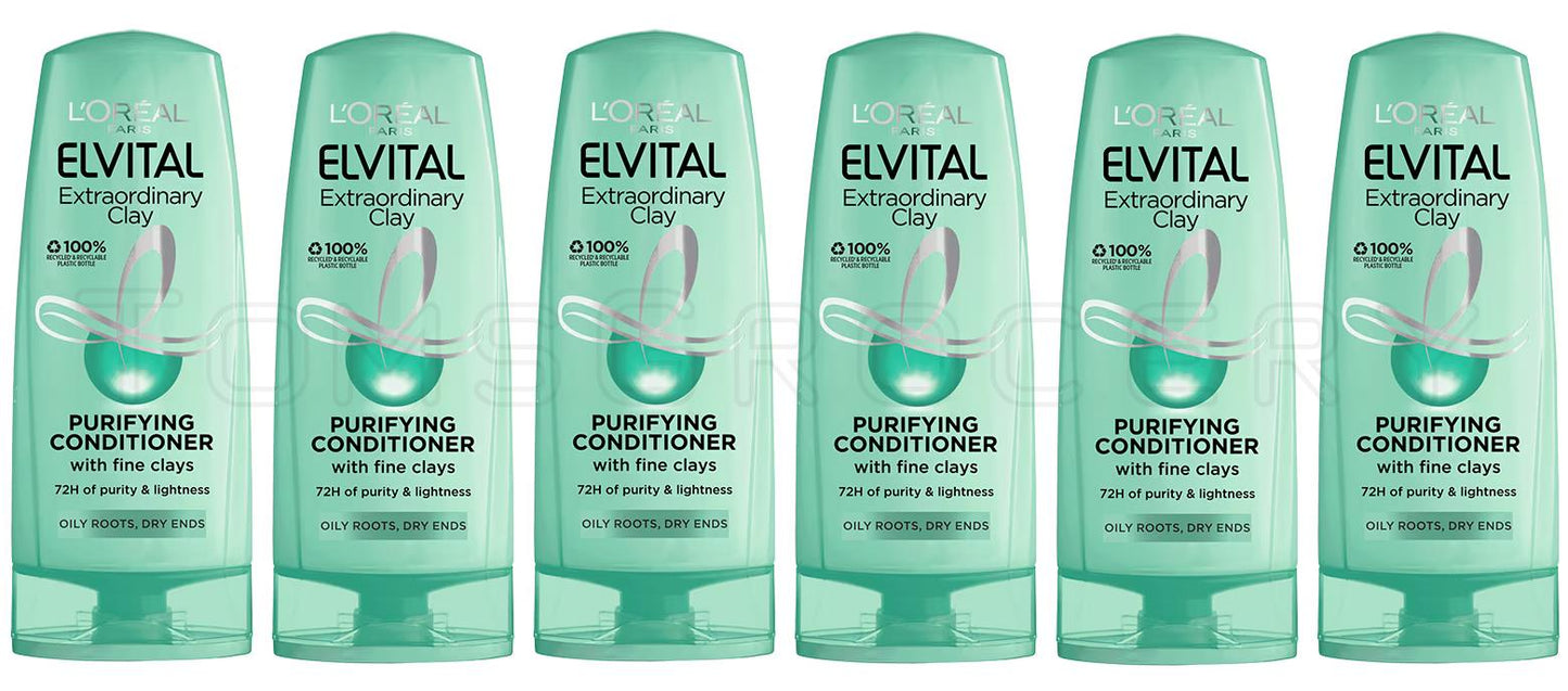 6 L'OREAL Elvital Extraordinary Clay Purifying Conditioner For Oily Hair 250ml