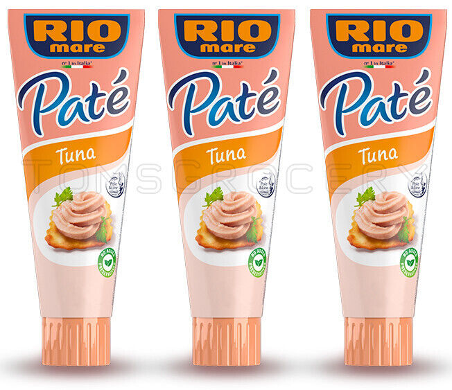 3 RIO MARE Tuna Pate Snacks Spreadable Tubes Made in Italy 100g 3.5oz