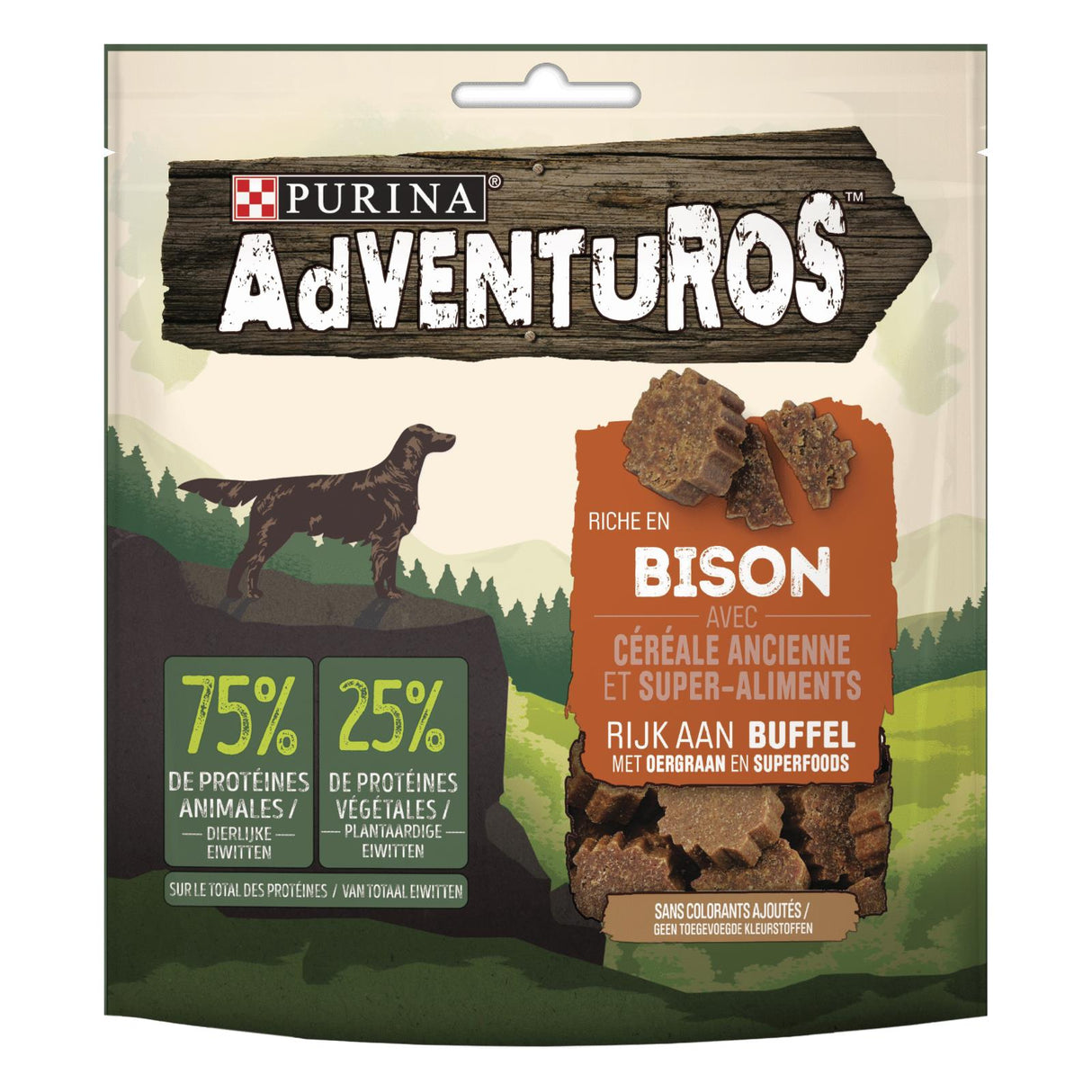 4 PURINA ADVENTUROS BISON Buffalo Superfood Dog Treats Bites 90g 3.17oz