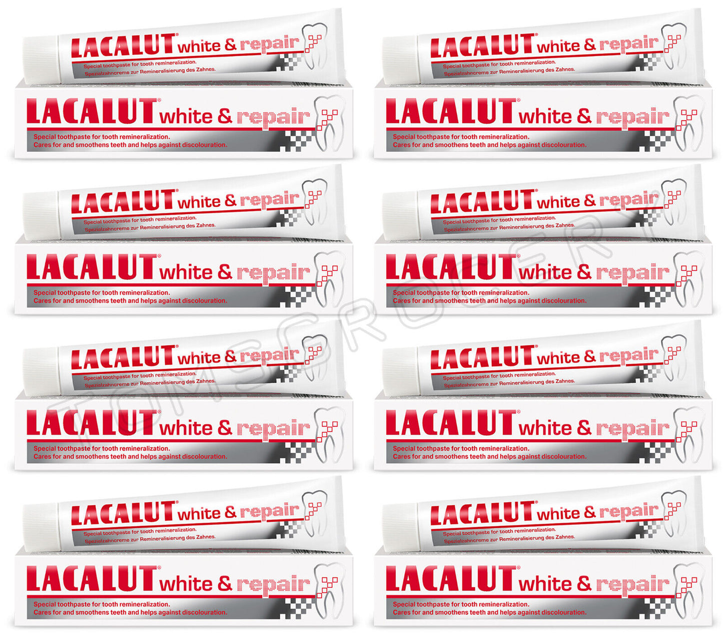 8 LACALUT WHITE & REPAIR Daily Toothpaste for Tooth Remineralization 75ml