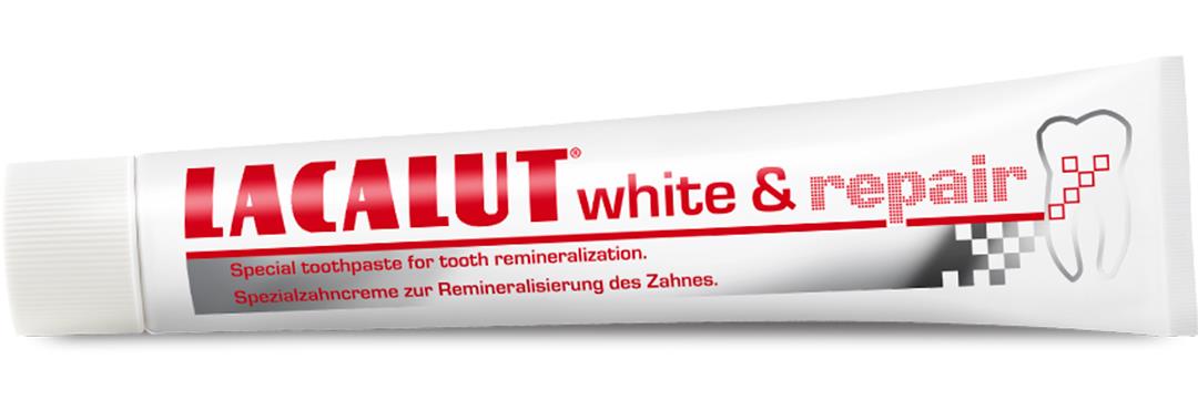 8 LACALUT WHITE & REPAIR Daily Toothpaste for Tooth Remineralization 75ml