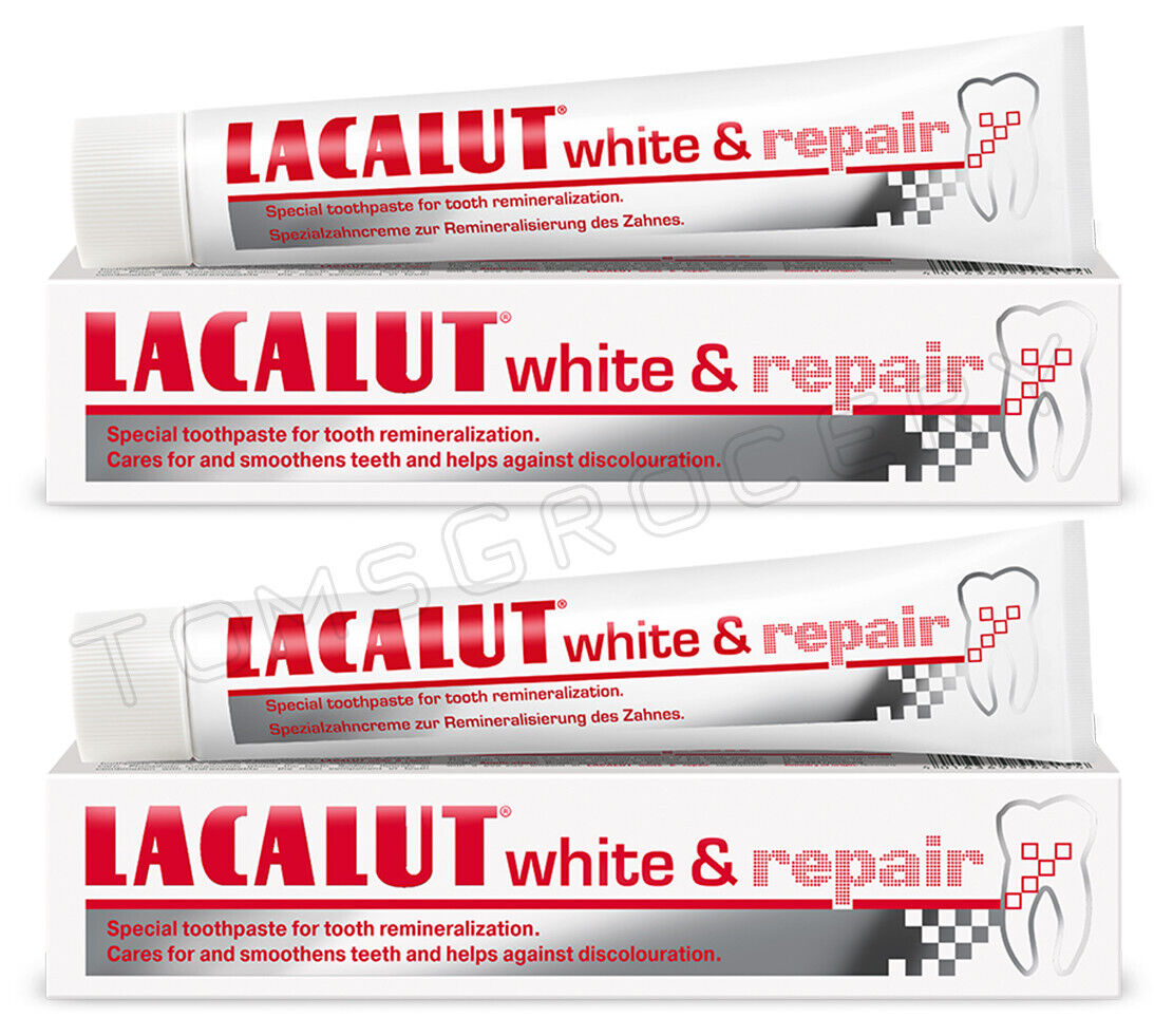 8 LACALUT WHITE & REPAIR Daily Toothpaste for Tooth Remineralization 75ml