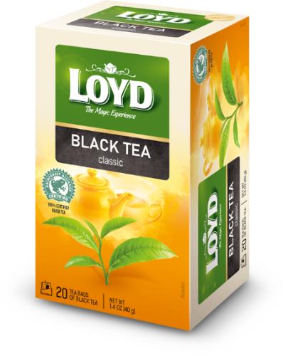 4 LOYD Classic Black Tea 20 Envelope Boxes (80 servings total)
