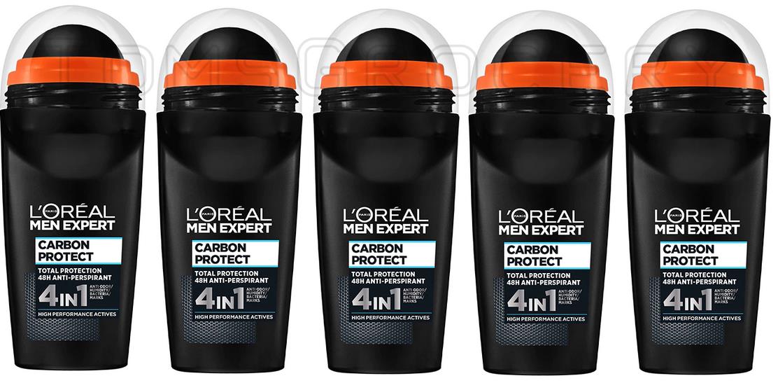 5 L'OREAL MEN EXPERT CARBON PROTECT 4in1 XXL Roll On Anti-Perspirant Deodorant