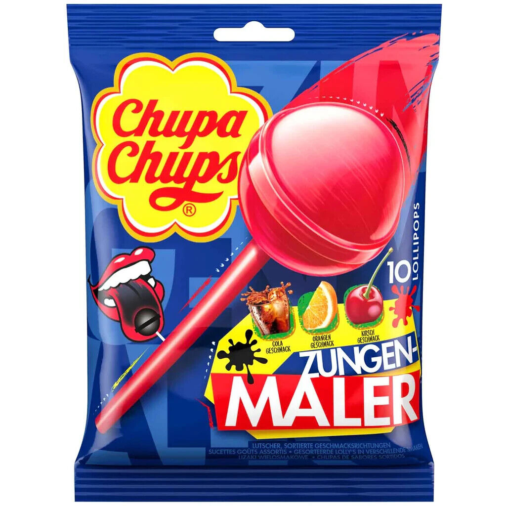 2 CHUPA CHUPS Tongue Painter Assorted Lollipops Party Sweets Candy 120g 4.2oz