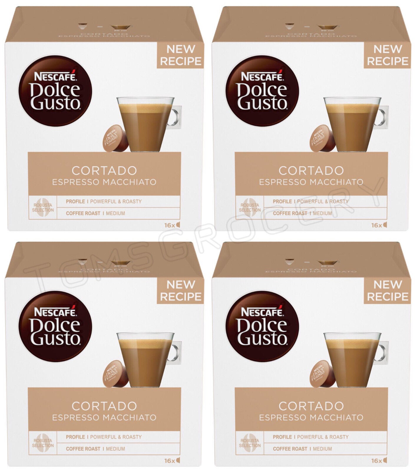 4 NESCAFE CORTADO Espresso Macchiato Boxes Dolce Gusto Instant Coffee Capsules